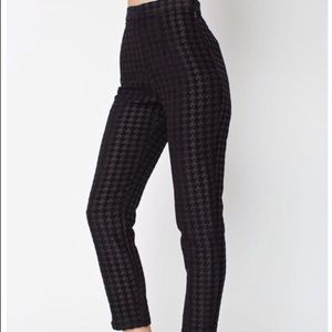 NWOT American Apparel Black Houndstooth Ankle pant